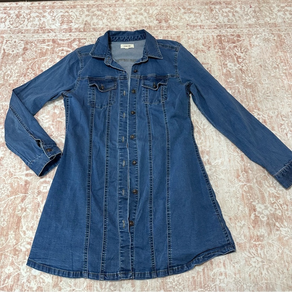 Y2K Long Denim Top by C’est Toi - Picture 2 of 10